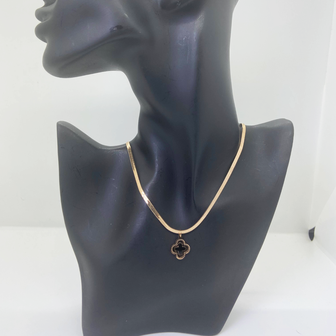 Grace Silver Clover Drop Necklace