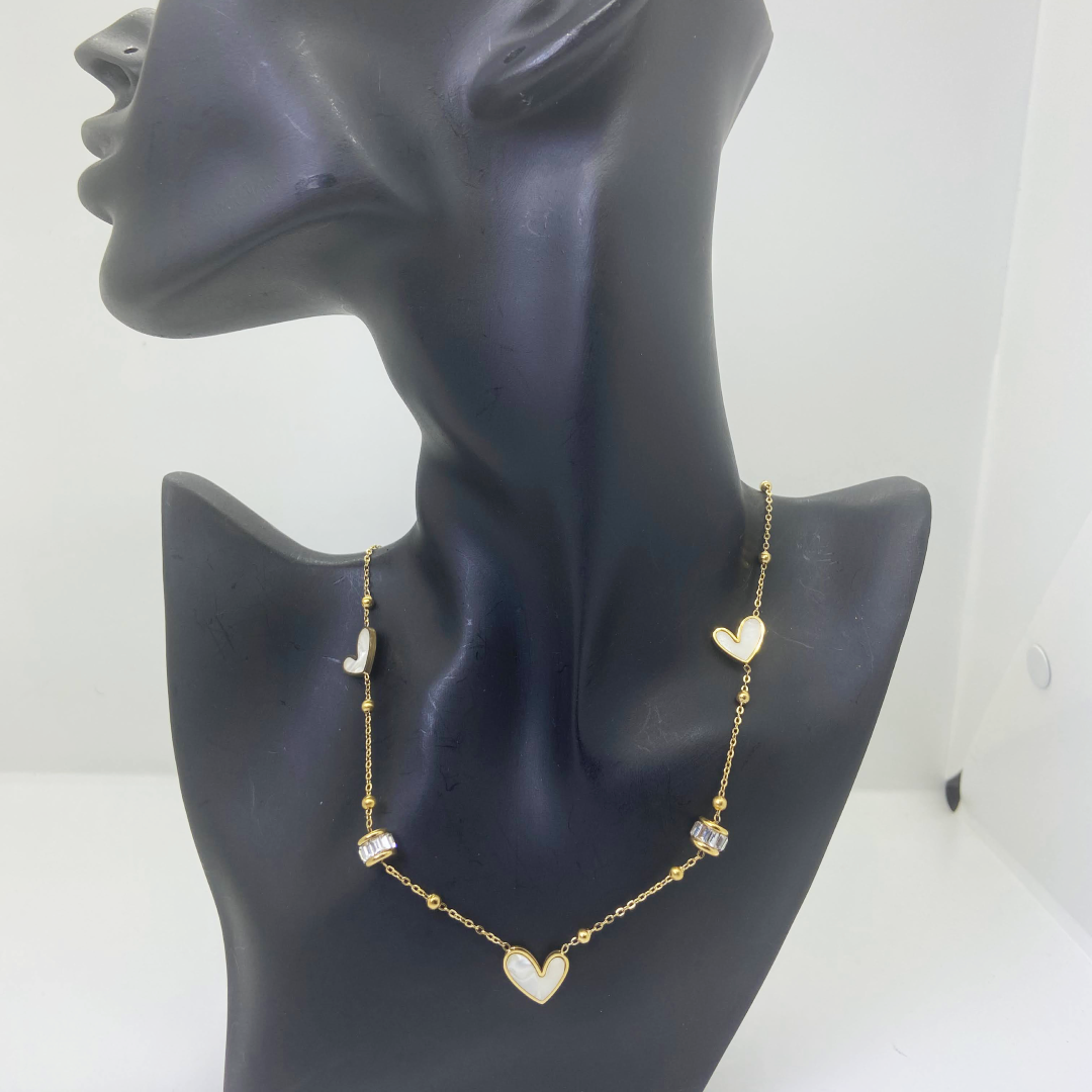 Lustre Ivy Gold Heart Chain Necklace