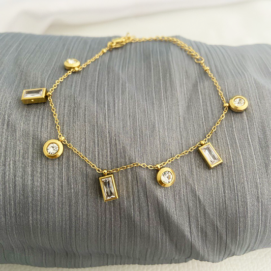 Mia Dainty White Stone Bracelet