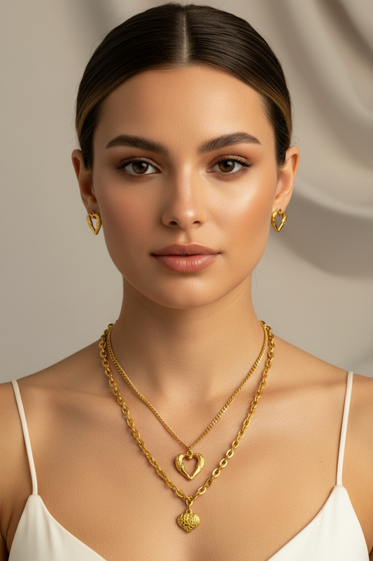 Milie Double Heart Necklace