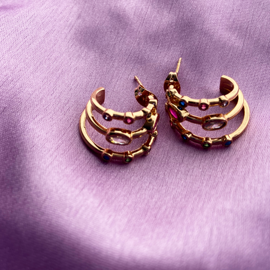 Trio Multicolor Earrings