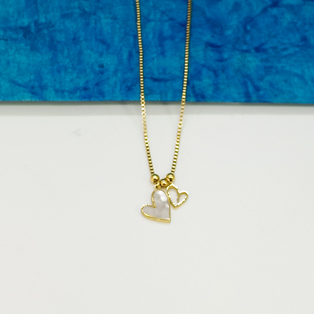 Amorelle MOP Heart Necklace
