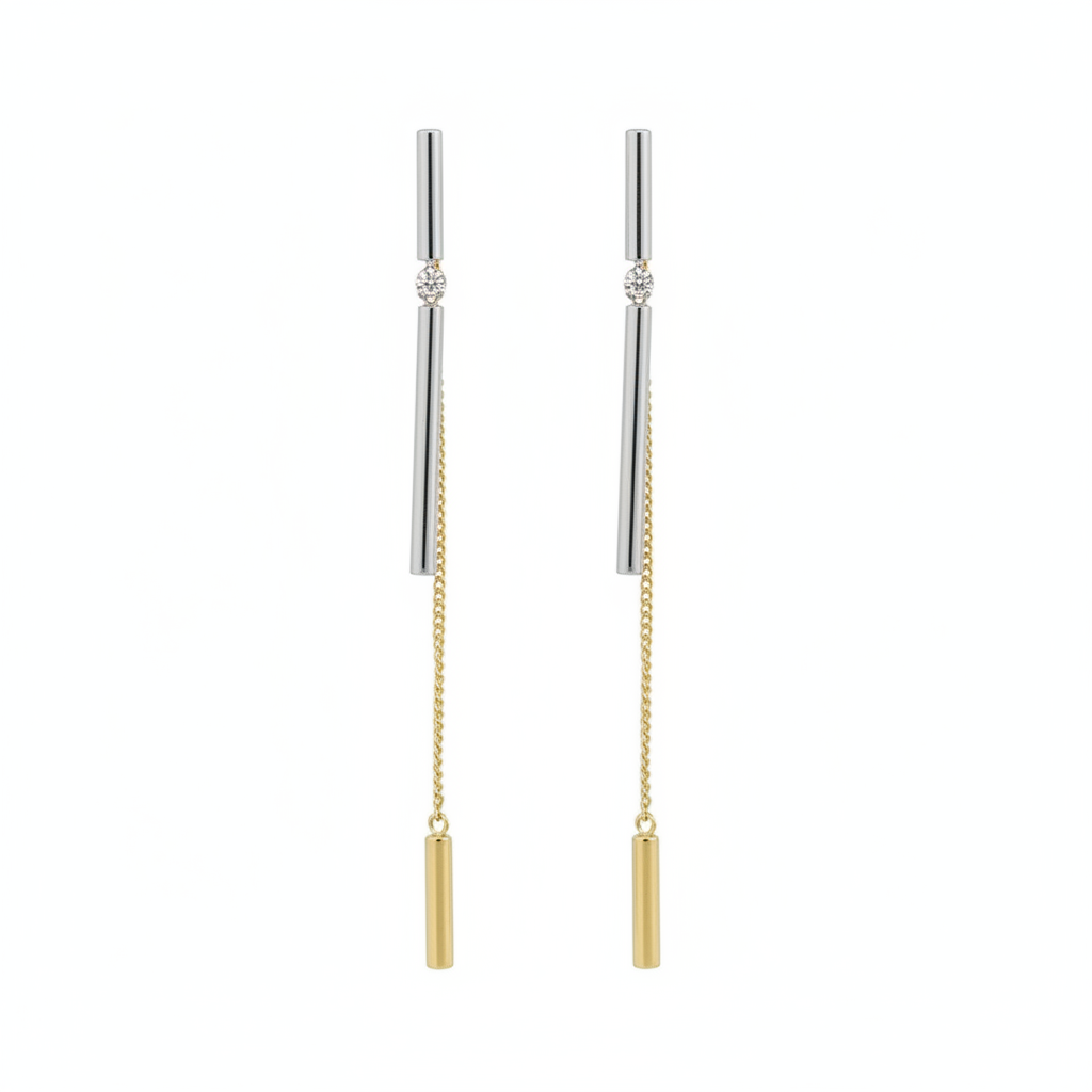 Sia Dual Tone Earrings