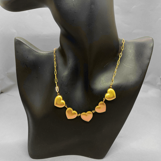 Amber Hearts Necklace
