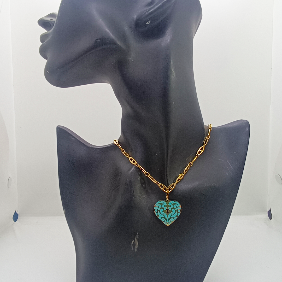 Amouria Turquoise Heart Necklace
