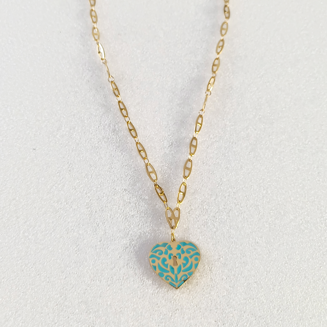 Amouria Turquoise Heart Necklace