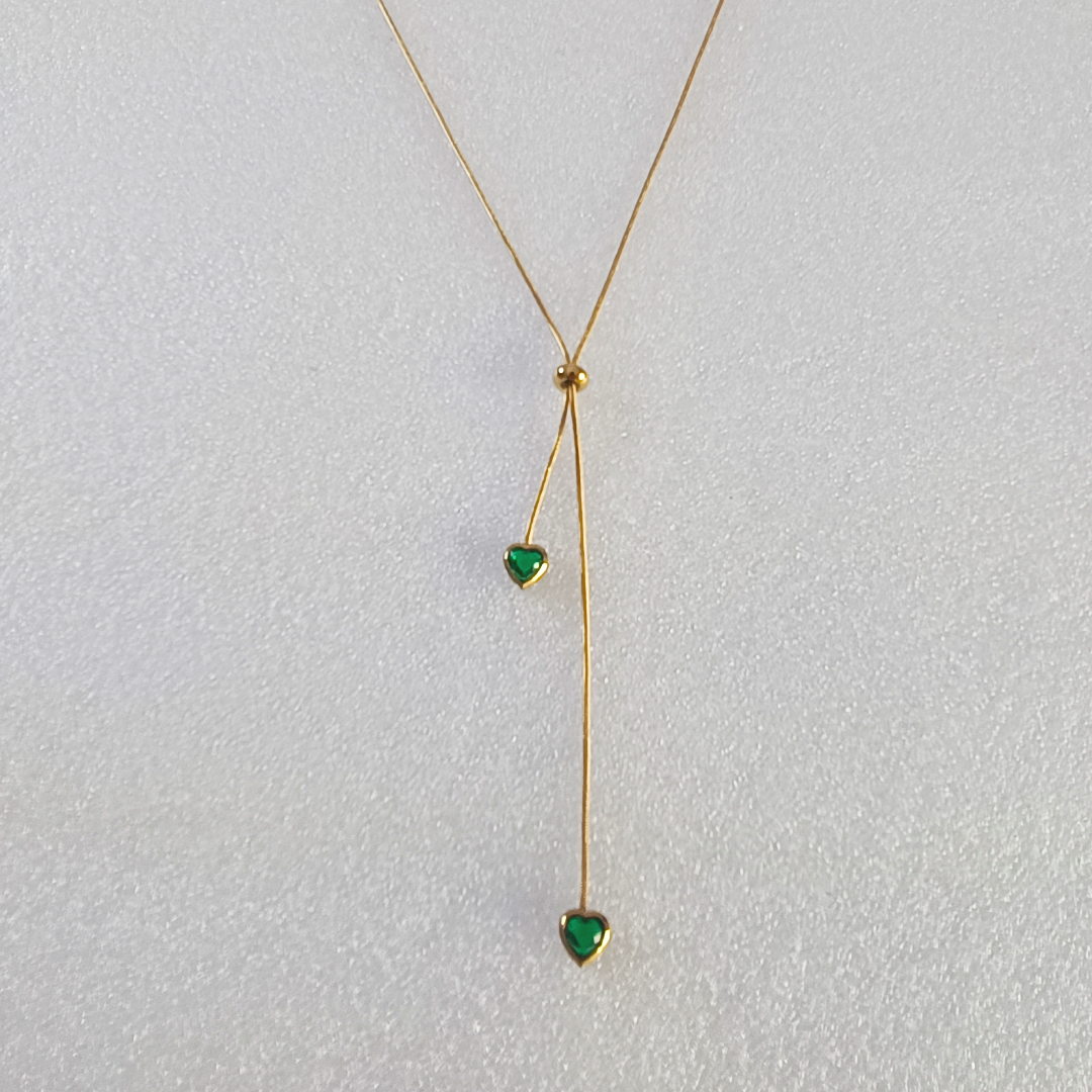 Cordia Green Heart Necklace