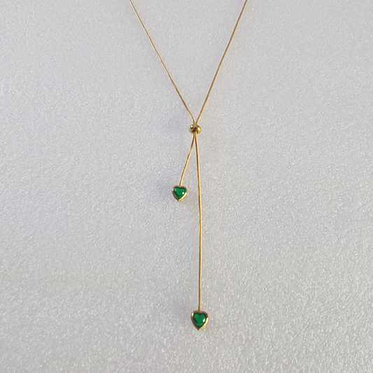 Cordia Green Heart Necklace
