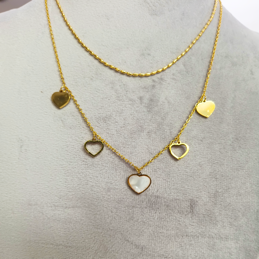 Eterna MOP Heart Necklace