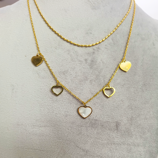 Eterna MOP Heart Necklace
