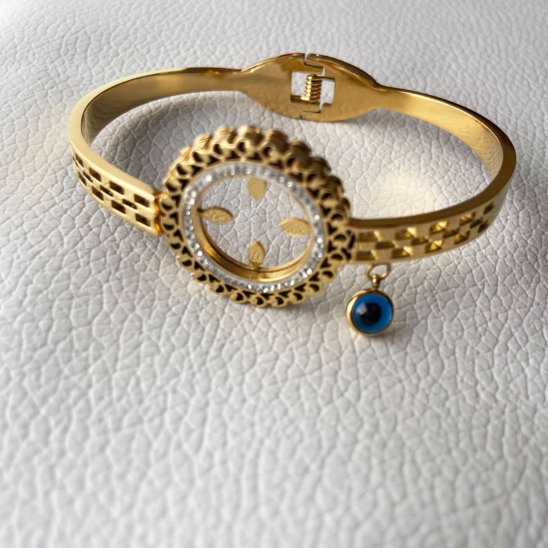 Evil Eye Pendant Kada Bracelet