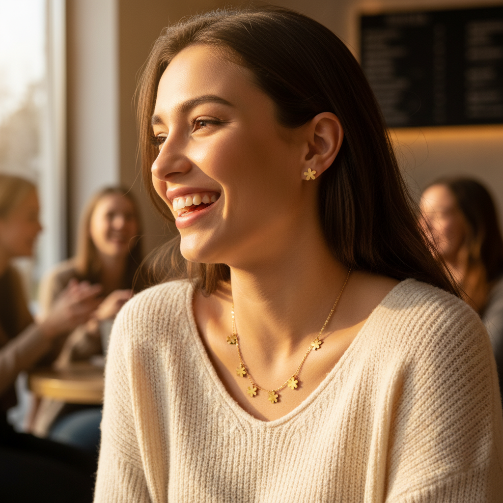 Lily Floral Charms Necklace