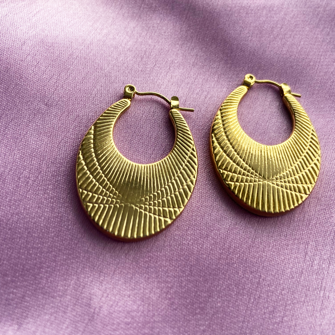 Oval Hoop Earrings