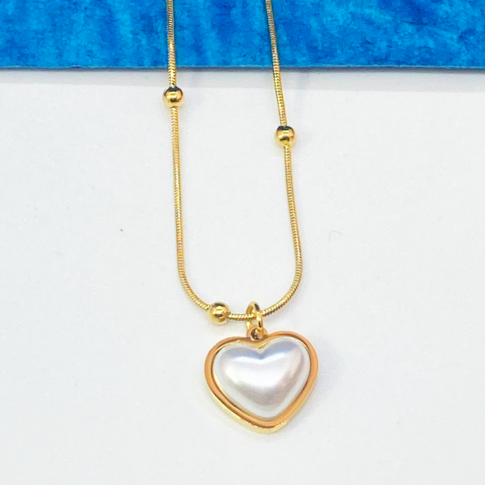 Serenity Pearl Heart Necklace