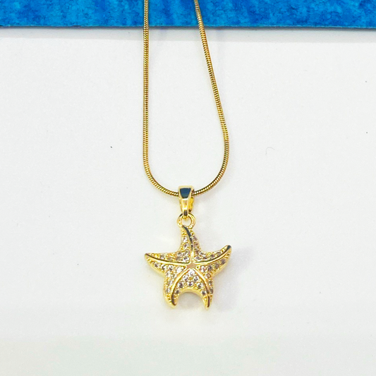 Starfish AD Stone Necklace