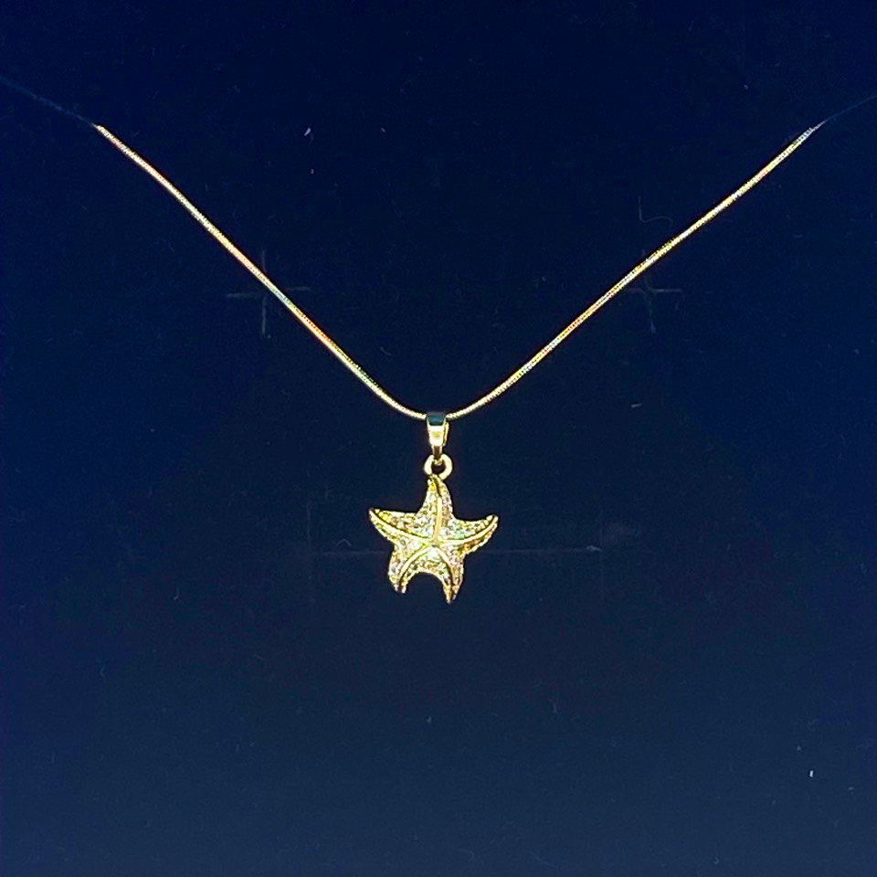 Starfish AD Stone Necklace