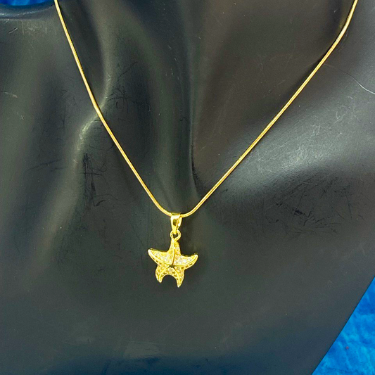Starfish AD Stone Necklace