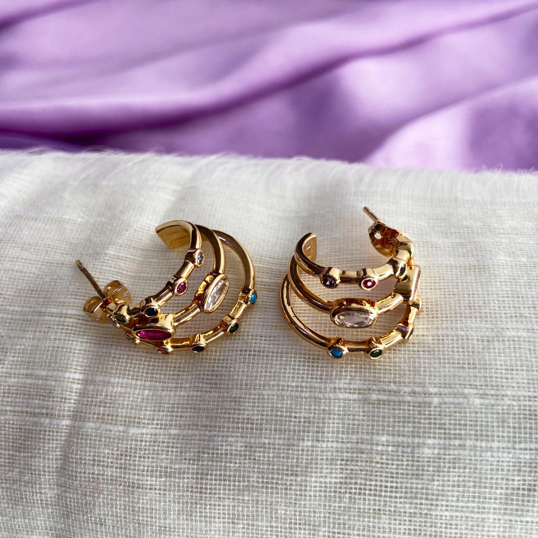 Trio Multicolor Earrings