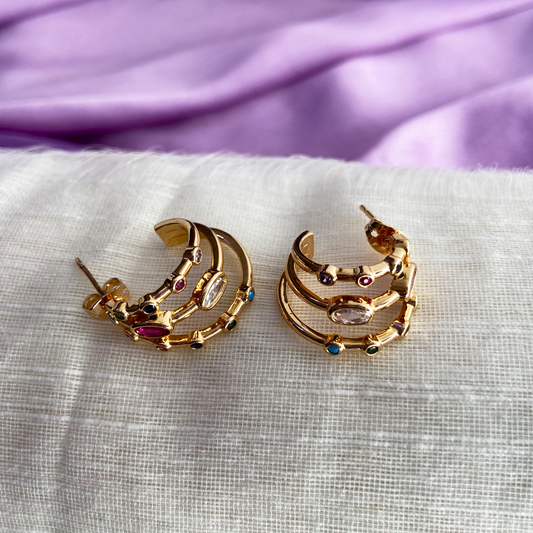 Trio Multicolor Earrings