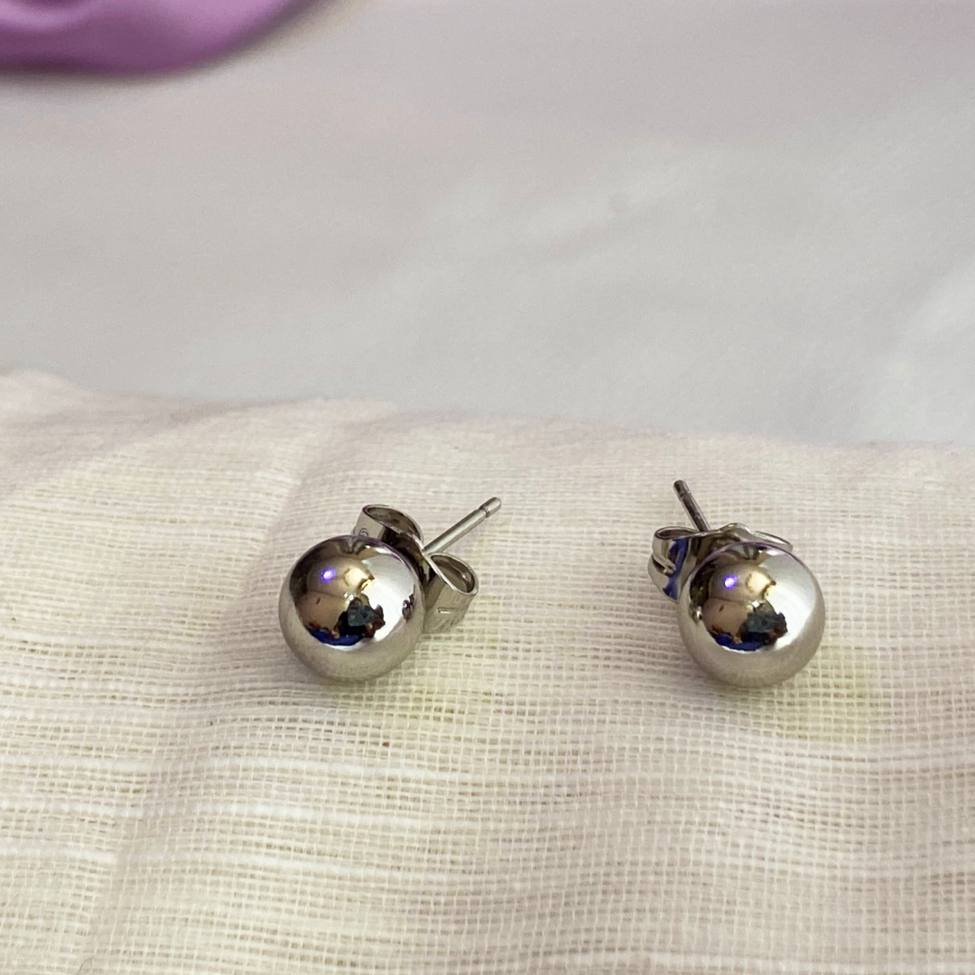 Twine Silver Stud Earrings