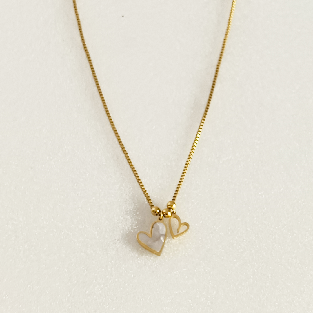 Amorelle MOP Heart Necklace