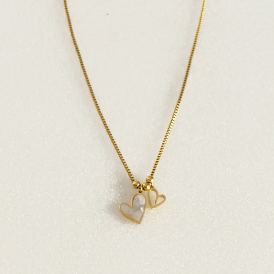 Amorelle MOP Heart Necklace