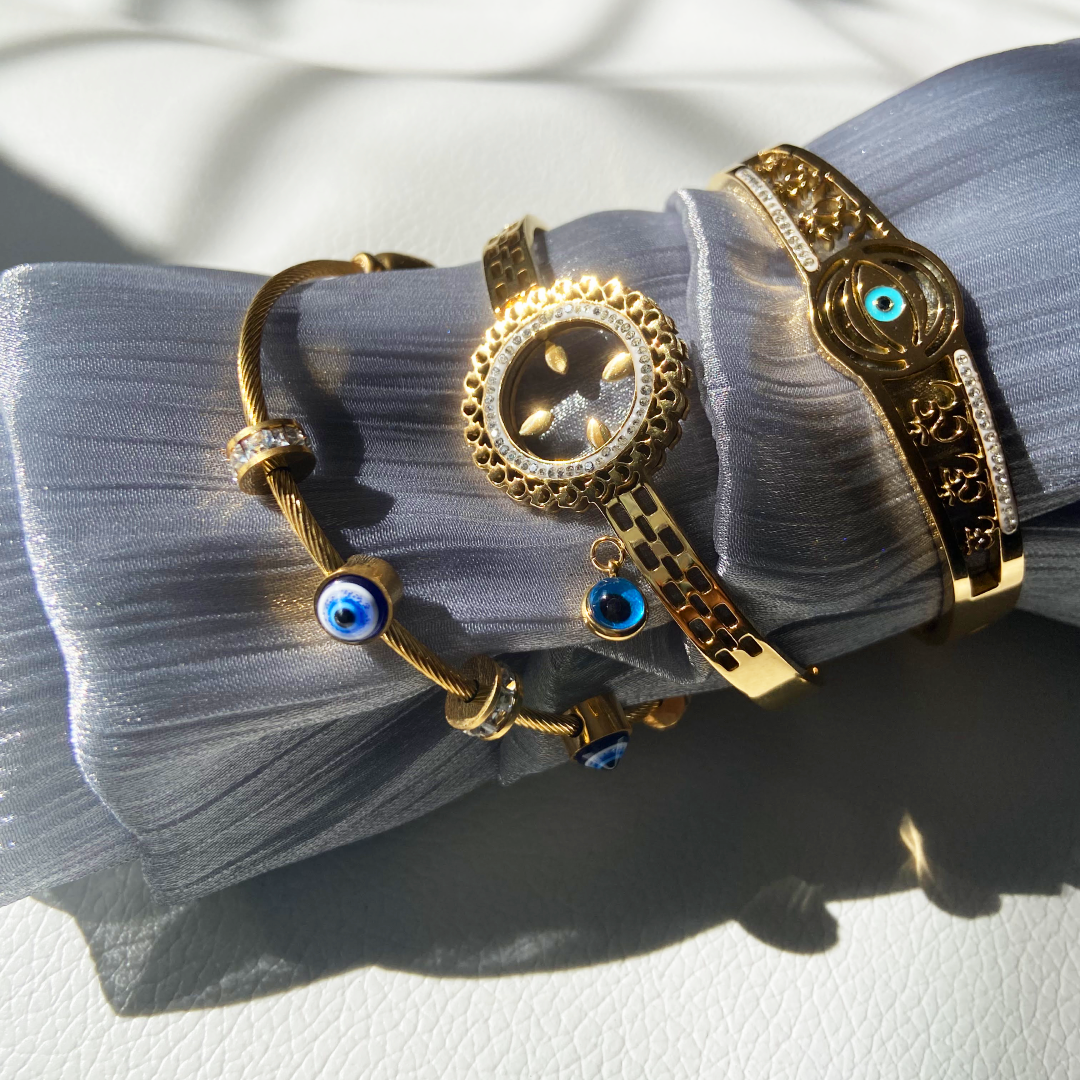 Om Evil Eye Kada Bracelet
