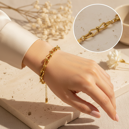 Zen Knot Infinity Chain Bracelet