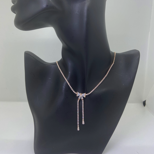Luxe Rose AD Bow Chain