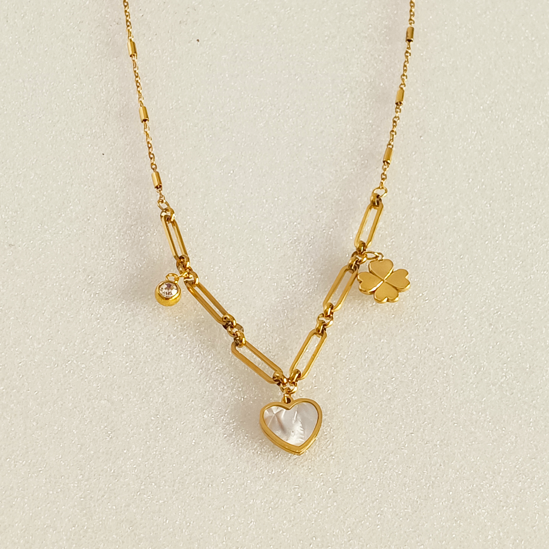 Infini MOP Heart Necklace