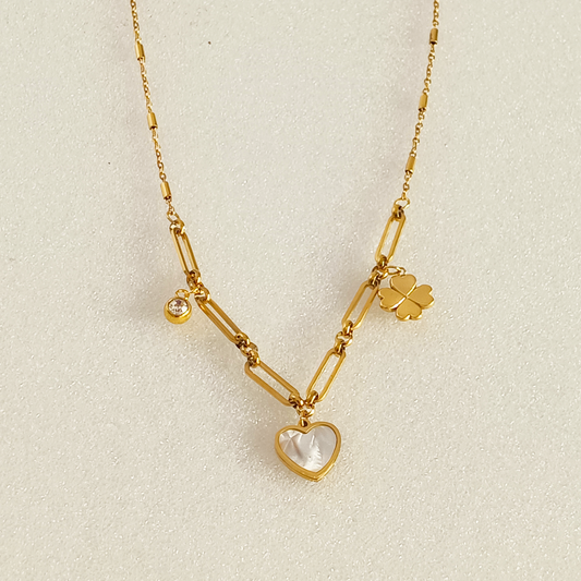 Infini MOP Heart Necklace