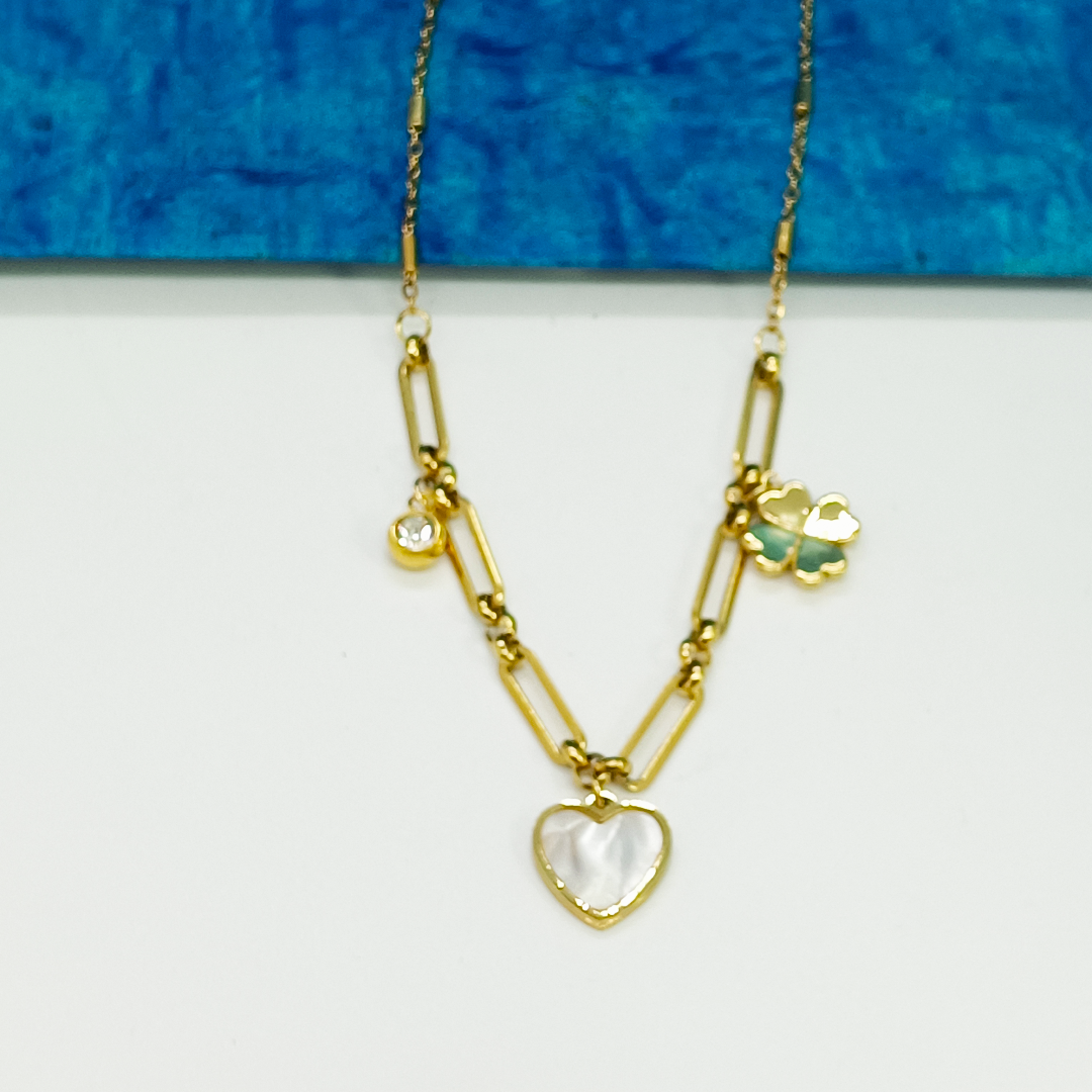 Infini MOP Heart Necklace