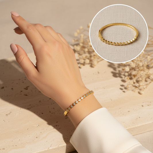 Rhea 316L Bracelet Kada