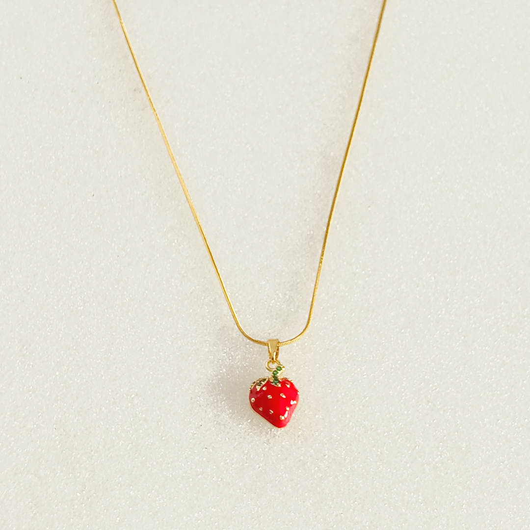 Strawberry Heart Necklace